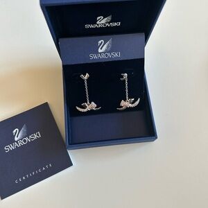 Swarovski Silver and Pink Earrings